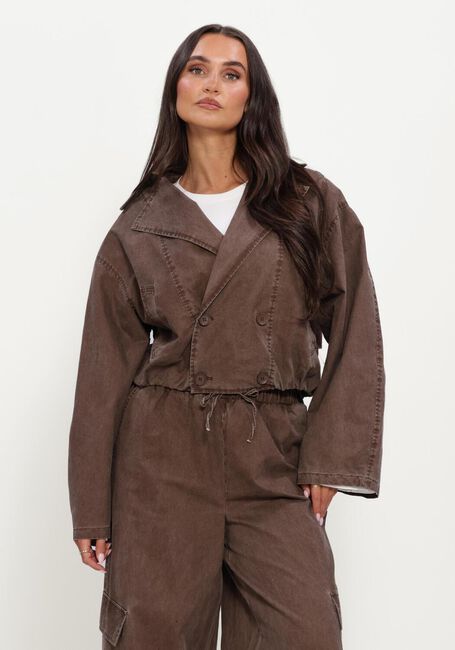 REFINED DEPARTMENT Veste en jean LADIES WOVEN WASHED BOMBER TRENCHCOAT JOLANDA en marron - large
