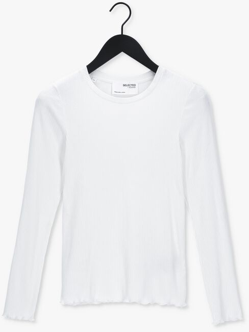 SELECTED FEMME T-shirt ANNA LS CREW NECK TEE en blanc - large