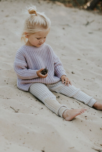 YUKI KIDSWEAR Pull CHUNKY KNITTED SWEATER Lilas - large