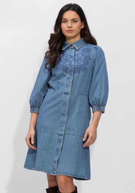 Blauwe SECOND FEMALE Jurken CORNELIA DENIM TUNIC DRESS - large