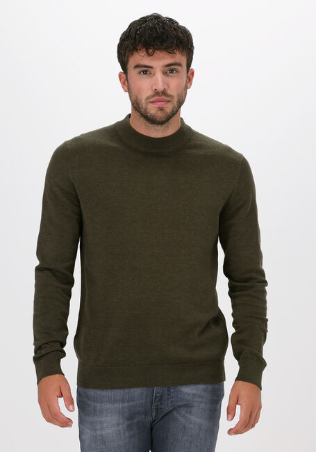 Groene SELECTED MEN Trui SLHBRADY LS KNIT MOCK NECK B - large
