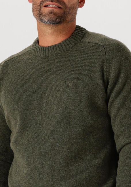 Donkergroene BARBOUR Trui GRANGETOWN CREW NECK SWEATER - large