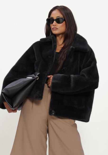 Donkergrijze STUDIO AR Faux fur jas FAJE FAUX MINK - large