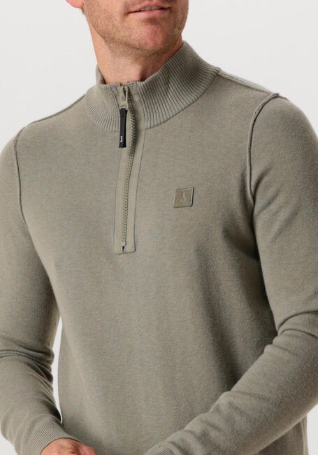 BUTCHER OF BLUE Pull CLIFDEN HALFZIP en vert - large