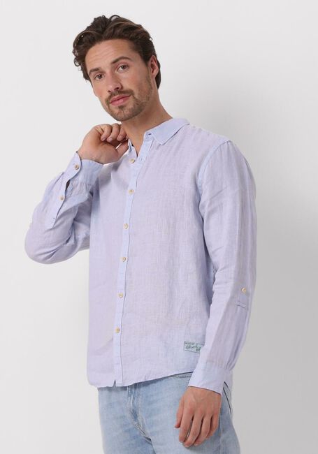 SCOTCH & SODA Chemise décontracté LINEN SHIRT WITH ROLL-UP Bleu clair - large