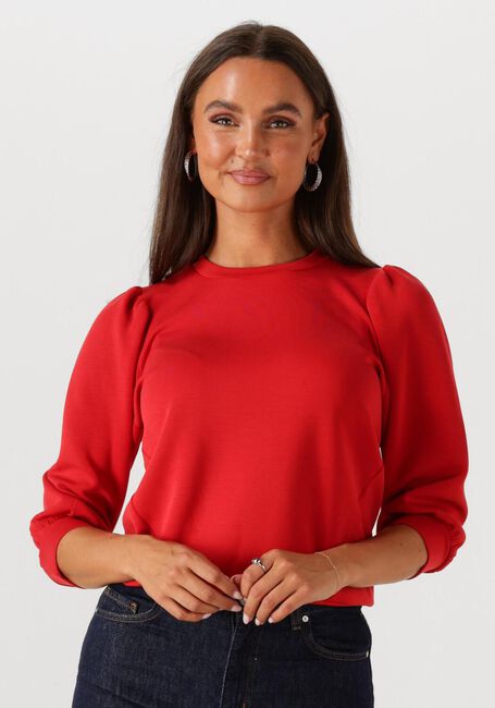 Rode SELECTED FEMME T-shirt SLFTENNY 3/4 SWEAT TOP - large