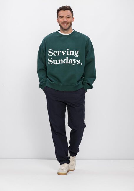 POCKIES Chandail OVERSIZED SUNDAYS CREW en vert - large