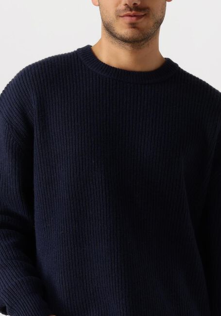 WOODBIRD Pull WBKURT BASE KNIT Bleu foncé - large