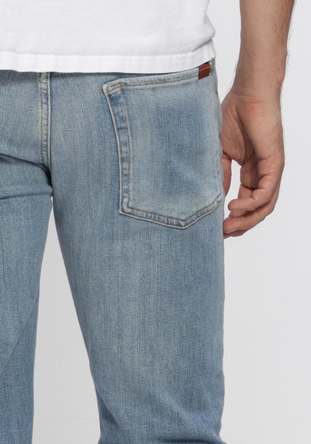 7 FOR ALL MANKIND Straight leg jeans THE STRAIGHT 32" STEELWATER en bleu - large