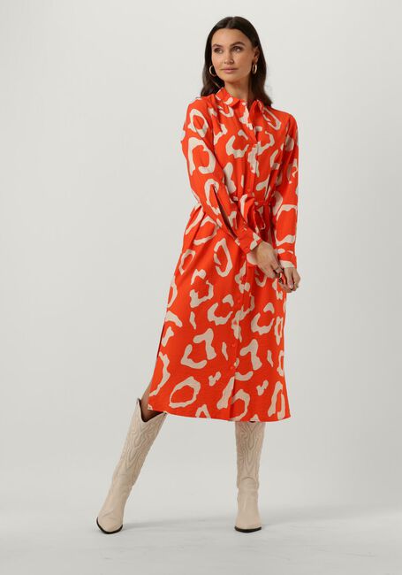 OBJECT Robe midi JACIRA TILDA L/S SHIRT DRESS Corail - large