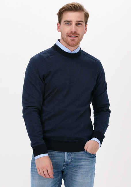 BOSS Pull ATAROUL Bleu foncé - large