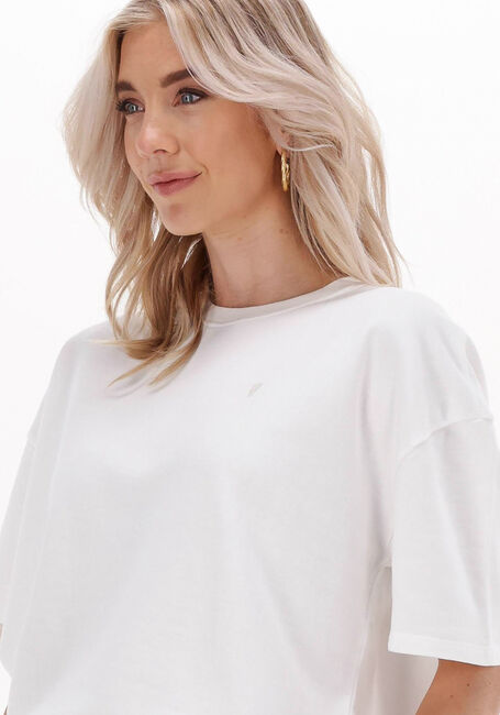 ALIX THE LABEL T-shirt LADIES KNITTED OVERSIZED SWEAT T-SHIRT en blanc - large