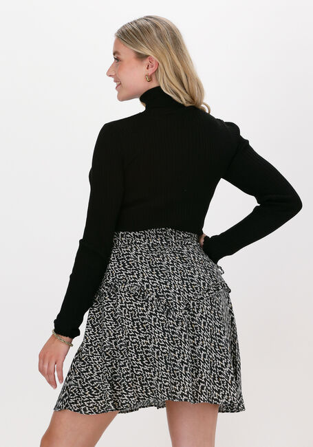 SELECTED FEMME Pull SLFCOSTINA LS KNIT RIB ROLLNEC en noir - large