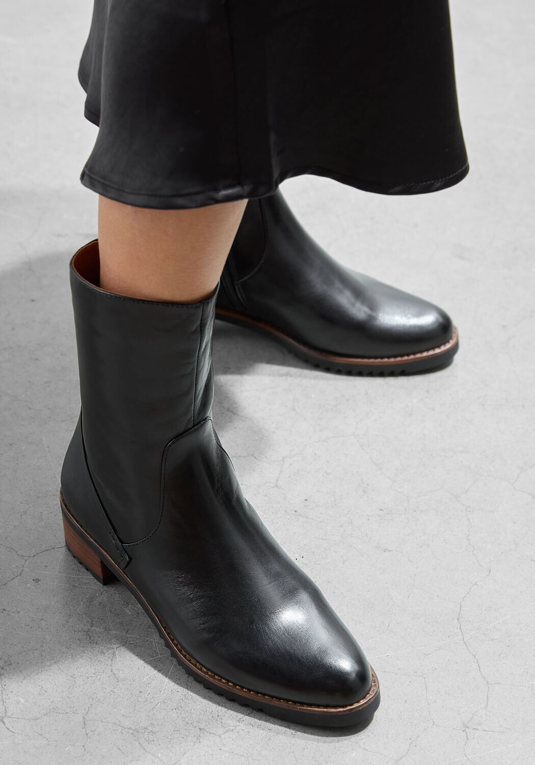 Zwarte EVERYBODY Enkellaarsjes BEE - medium