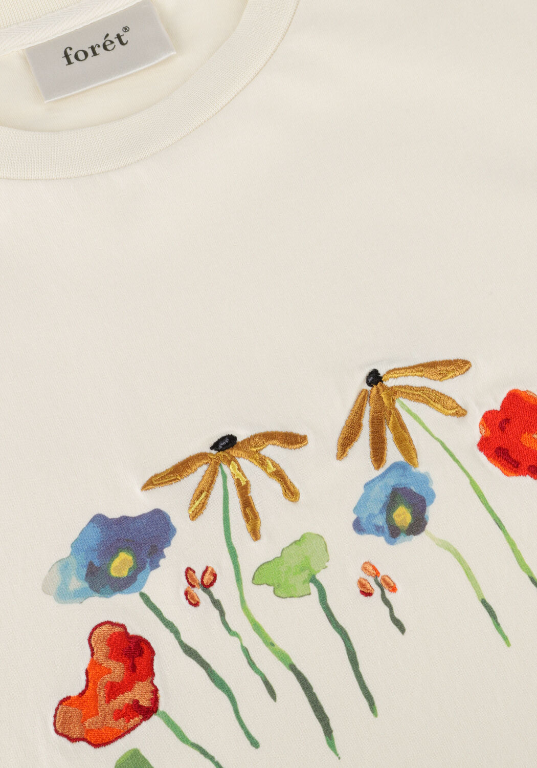 FOR&Eacute;T T-shirt BOTANIC T-SHIRT Cr&egrave;me - large