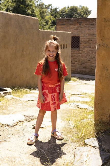 AMMEHOELA Mini-jupe FLYNN en rouge - large