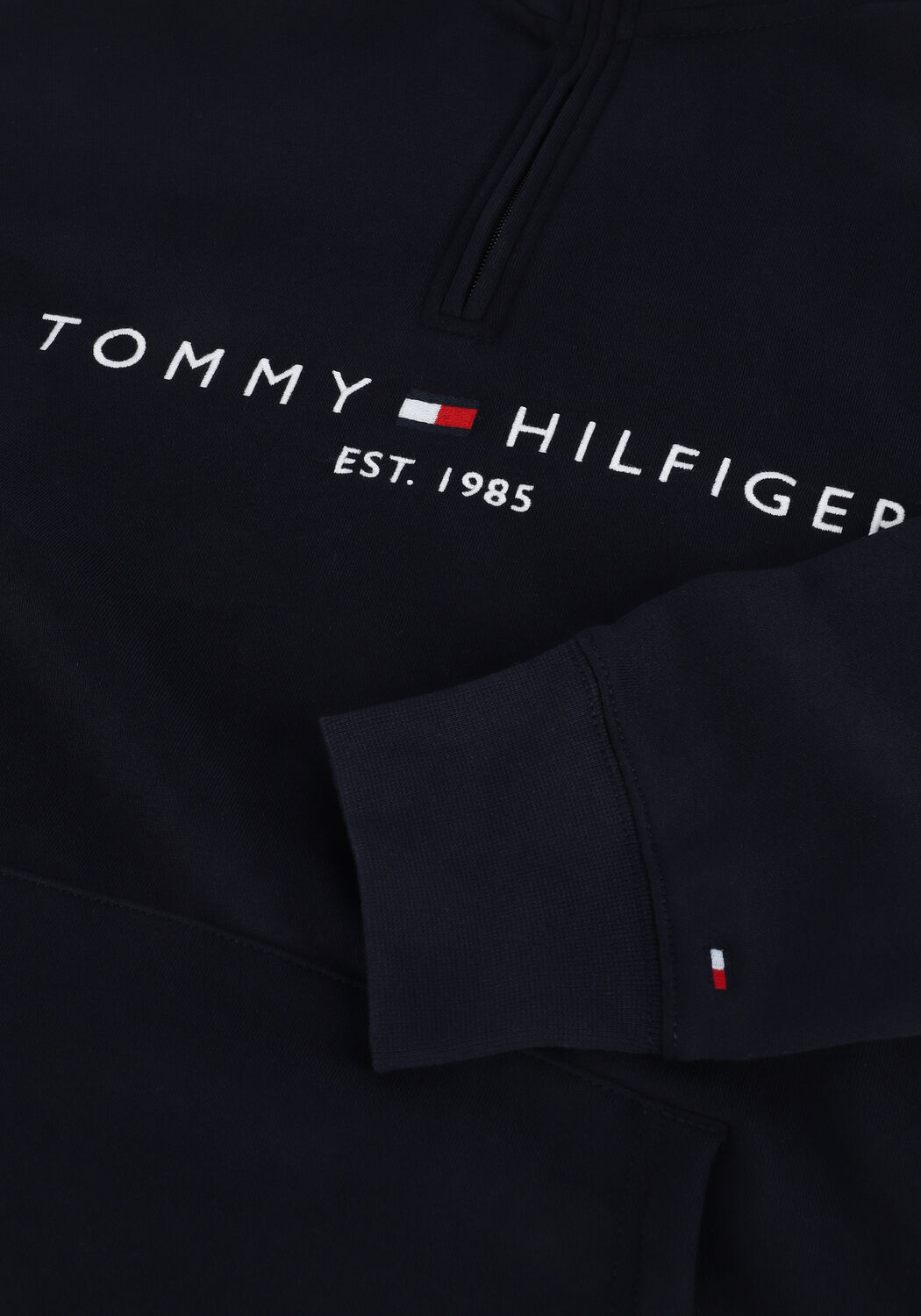 Donkerblauwe TOMMY HILFIGER Sweater TOMMY LOGO MOCKNECK - large