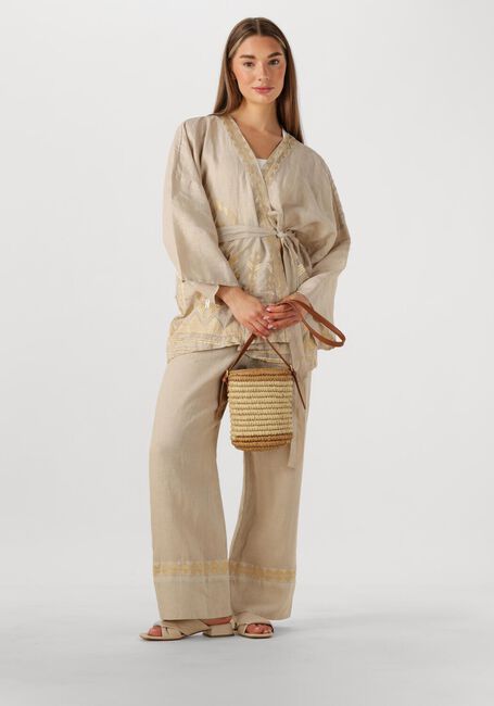GREEK ARCHAIC KORI Pantalon large 210624 en beige - large