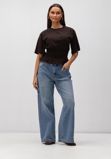 NEO NOIR DRAY BOXY SMOCK TEE Hauts & T-shirts en marron - large