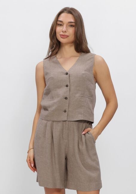 Lichtgrijze MSCH COPENHAGEN Jassen MSCHVIANA GINIA V NECK WAISTCOAT - large