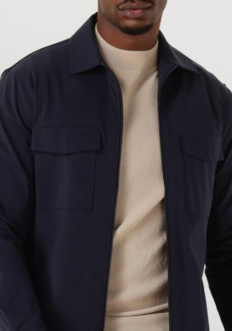 GENTI Surchemise OAKS SHIRT JACKET ZIP Bleu foncé - large