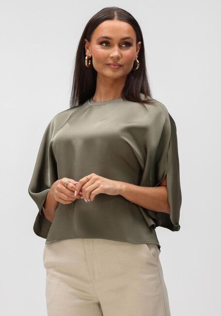 Olijf NEO NOIR Trui LIORA HEAVY SATEEN BLOUSE - large