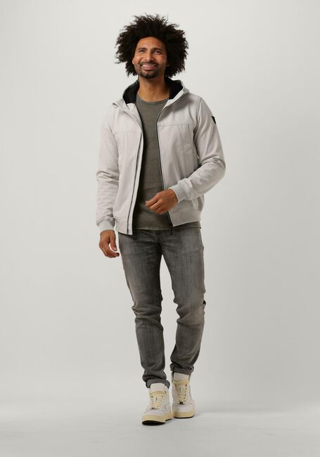 Olijf PURE PATH Trui FLAT KNITTED SHIRT WITH SMALL LOGO ON CHEST - large