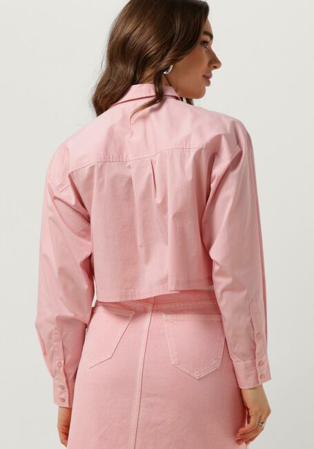 Roze CO'COUTURE  COTTON CRISP CROPPED SHIRT - large