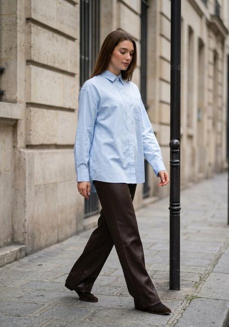 Blauwe SELECTED WOMEN  SLFESTER LS OVERSIZE SHIRT - large