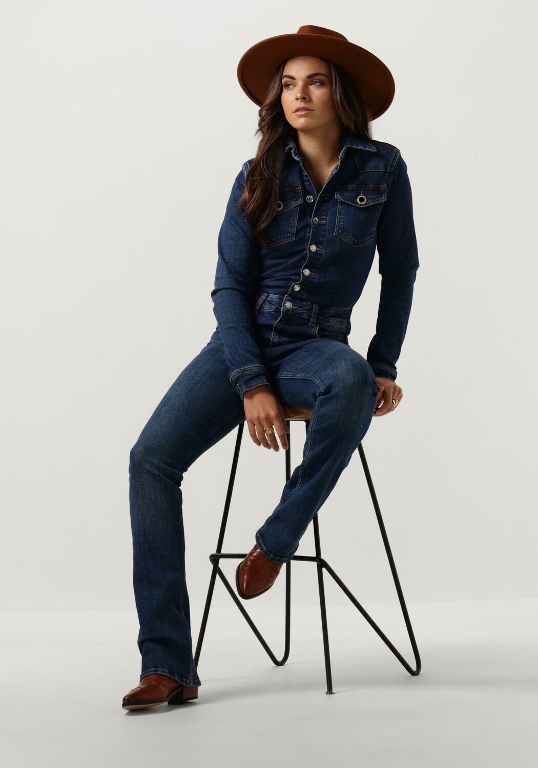 liu jo combinaison ecs b.up tuta denim bleu fonc