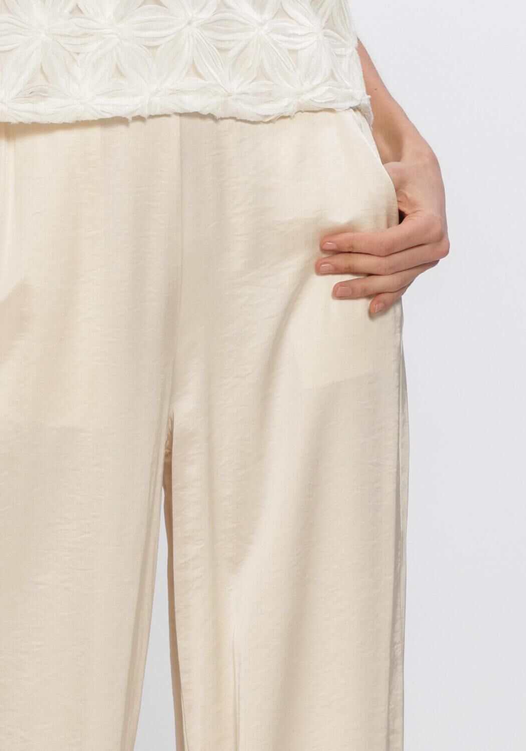 Gebroken wit FREEBIRD Broeken/jumpsuits WV-SATIN-AIR-26-1 - large