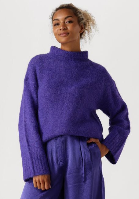SELECTED FEMME Pull SLFGABELLA LS KNIT HIGH-NECK en violet - large