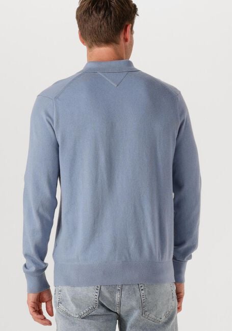 TOMMY HILFIGER Pull PIMA ORG CTN CASHMERE LS POLO Bleu clair - large