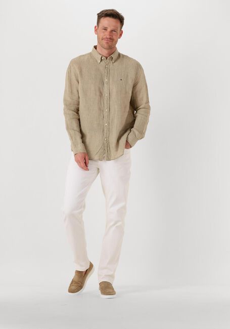 TOMMY HILFIGER Chemise décontracté PIGMENT DYED LI SOLID RF SHIRT en beige - large