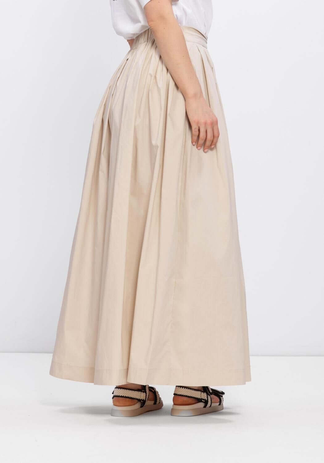 OBJECT Jupe midi OBJPAIGE  HW SKIRT en beige - large