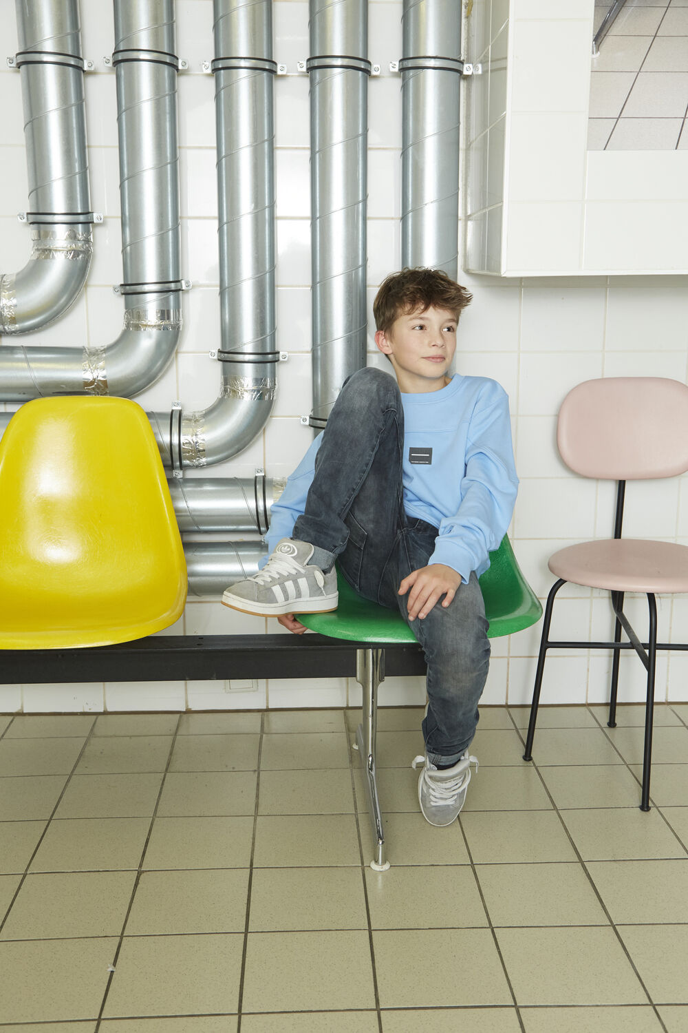 INDIAN BLUE JEANS Wide jeans ROBIN WIDE STRAIGHT FIT Gris fonc&eacute; - large