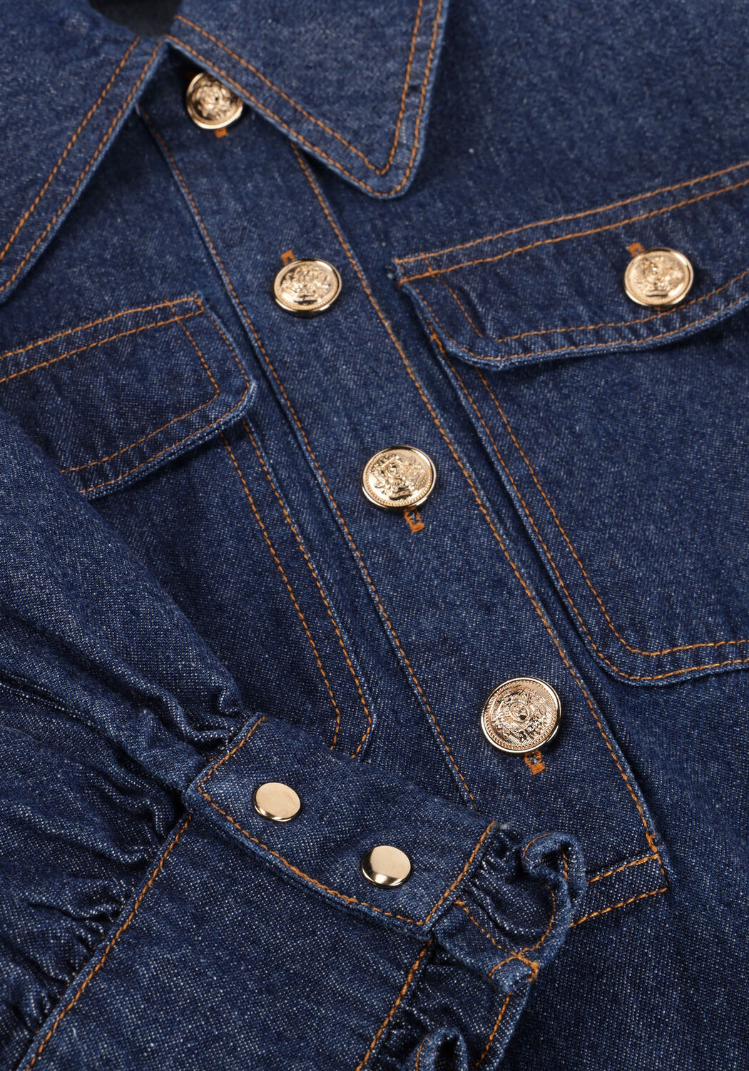 Donkerblauwe NEO NOIR Mini jurk NIKKO DENIM DRESS - large