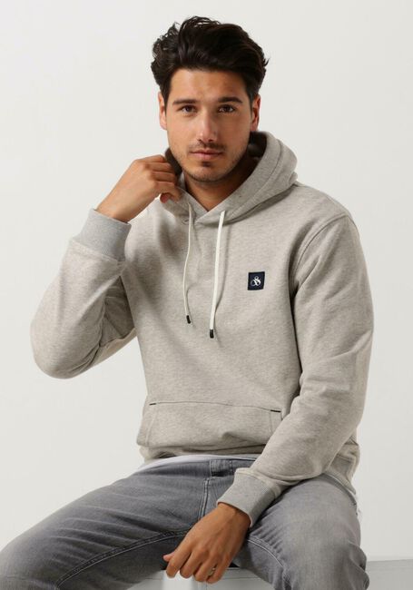 SCOTCH & SODA Chandail ESSENTIAL LOGO BADGE HOODIE Gris clair - large