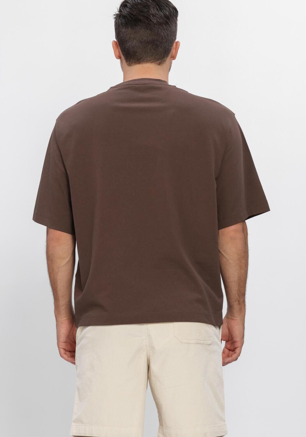 SELECTED MEN T-shirt LHBOXYNORMAN GRAPHIC SS O-NECK TEE en marron - large