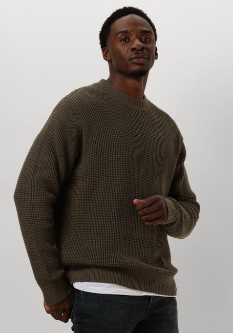 CALVIN KLEIN Pull CHUNKY TEXTURE SWEATER en marron - large