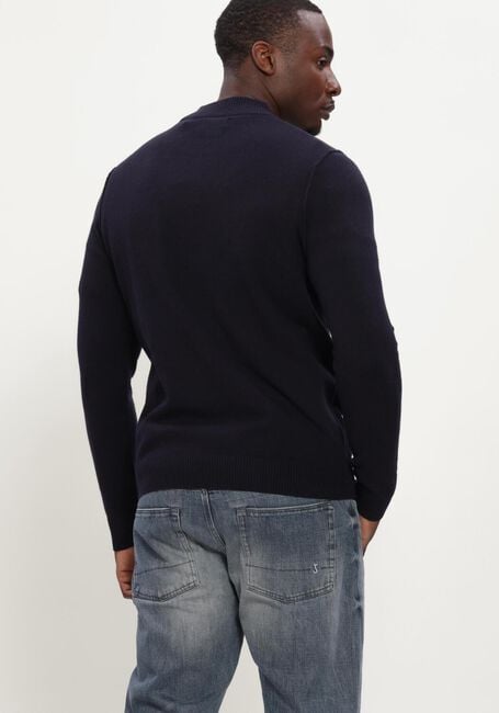 BUTCHER OF BLUE Pull CLIFDEN MOCK Bleu fonc&eacute; - large