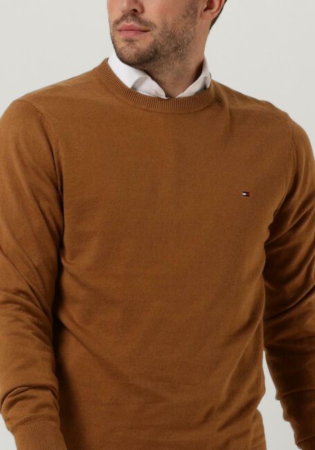 TOMMY HILFIGER Pull PIMA ORG CTN CASHMERE CREW NECK en marron - large