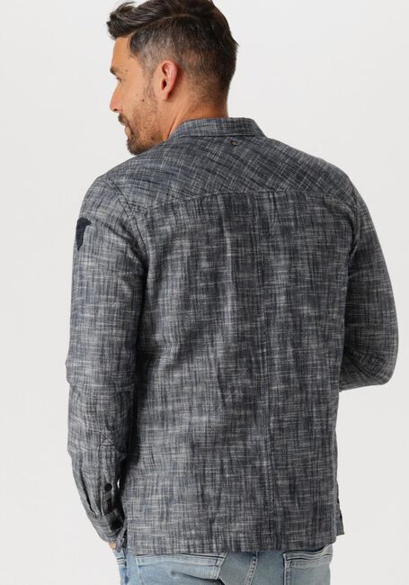 Blauwe PME LEGEND  LONG SLEEVE SHIRT 2 TONE SLUB - large
