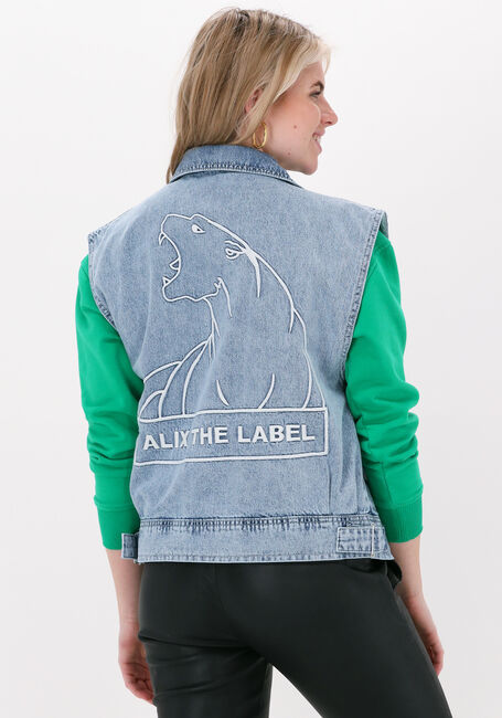 Blauwe ALIX THE LABEL Spijkerjas EMBROIDERD DENIM WAISTCOAT 313 - large