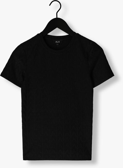 ALIX THE LABEL T-shirt LADIES KNITTED A JACQUARD T-SHIRT en noir - large