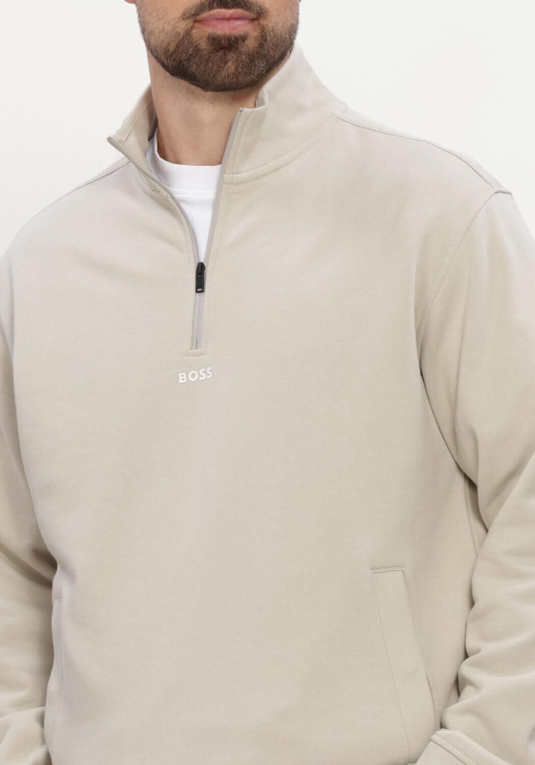 Beige BOSS ORANGE Sweater ZE SMALLZIP - large