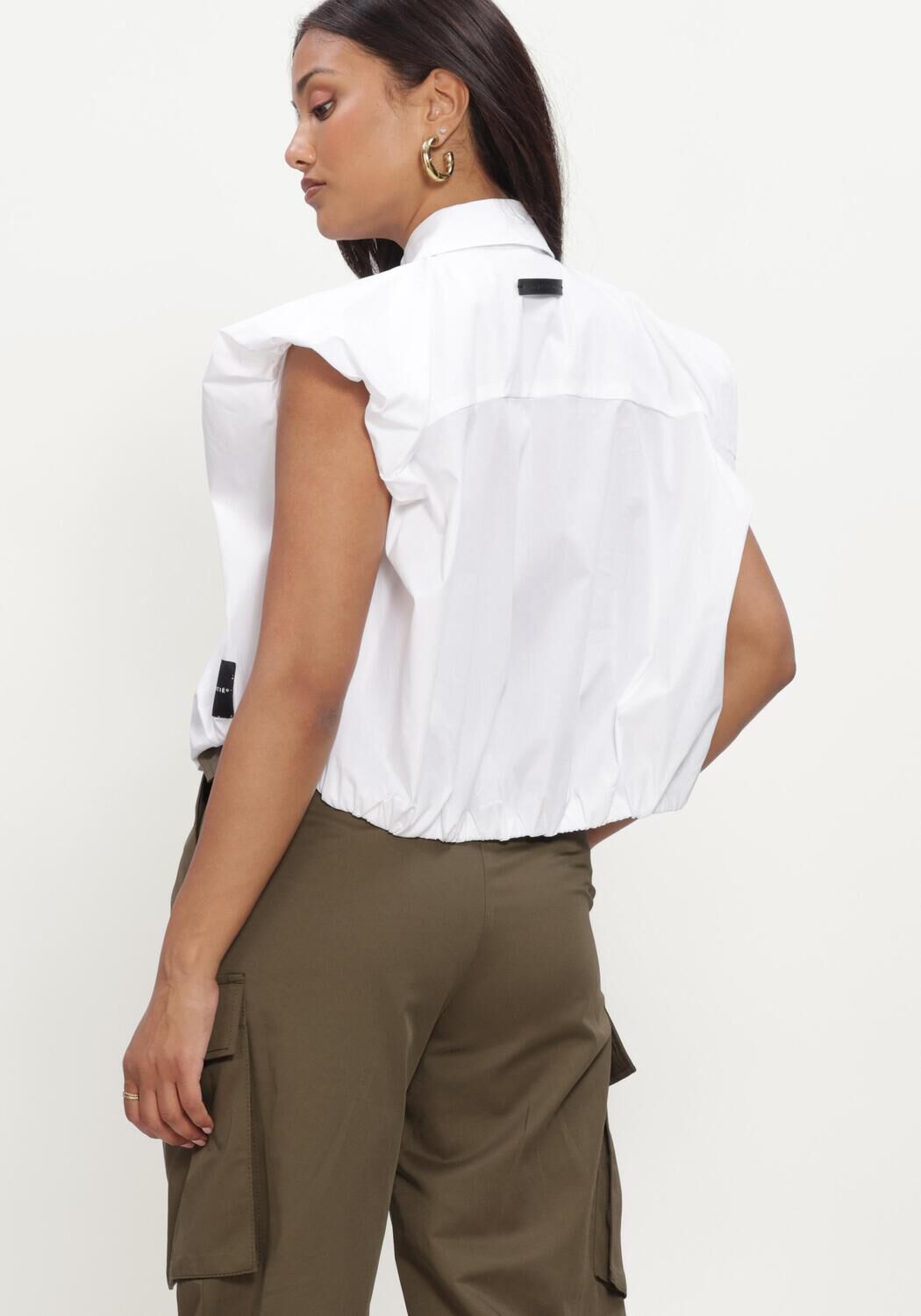 Witte HAUTE L'AMITI&Eacute; Top DINNIE NS POPLIN SHIRT - large