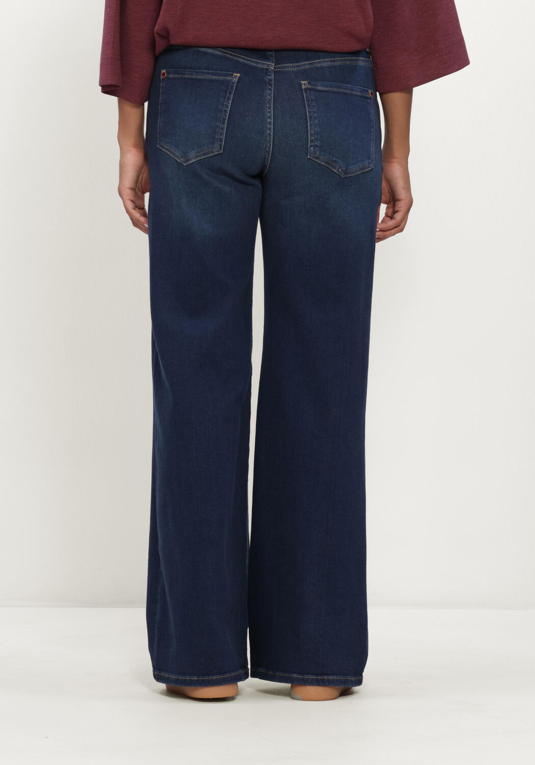 MOS MOSH Wide jeans MMDARA HERA JEANS Bleu fonc&eacute; - large