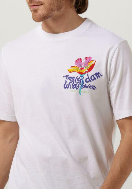 SCOTCH & SODA T-shirt ENDLESS SUMMER ARTWORK TEE en blanc - large