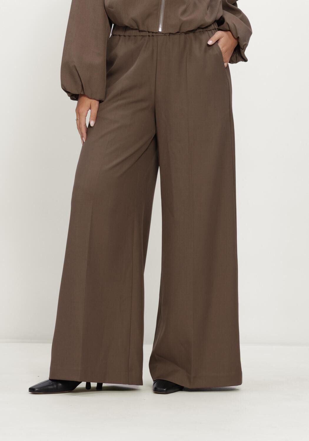NOTRE-V Pantalon large NV-IRINA en marron - large